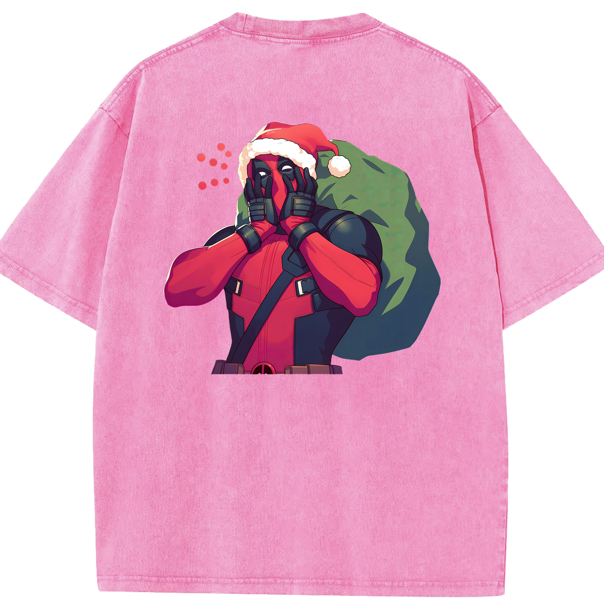 （画像用） Deadpool デッドプール 綿100% ヴィンテージ風 半袖Tシャツ（背面プリント）